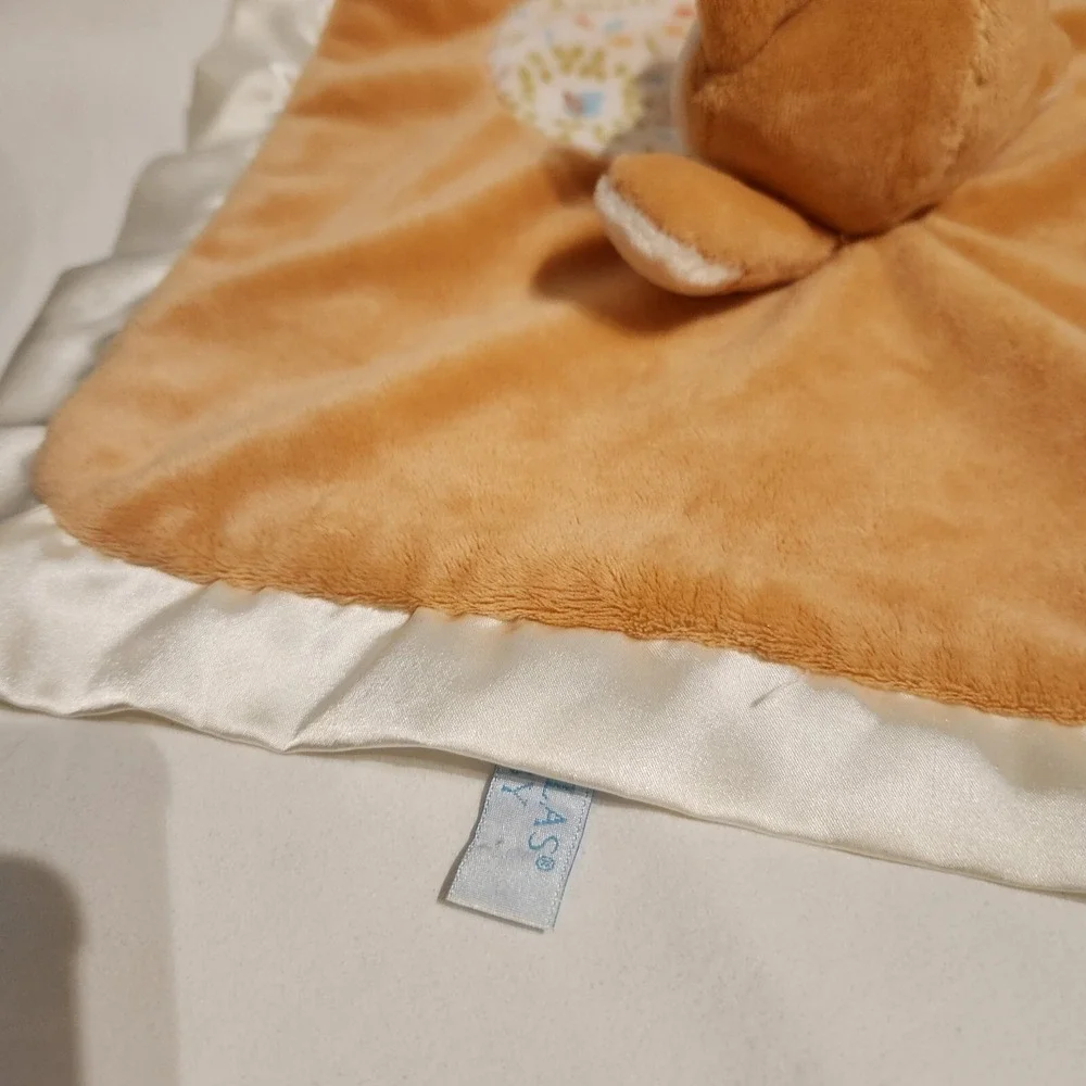 Douglas Baby Cuddle‎ Fox Lovey with Tail  Woodland Mushrooms Satin Edge Blanket